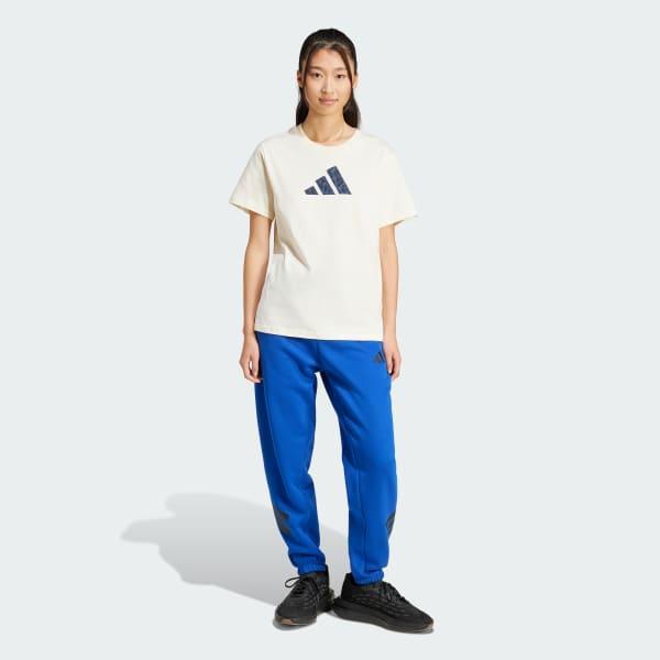 adidas Future Icons Graphic Tee Cream White L Womens Product Image