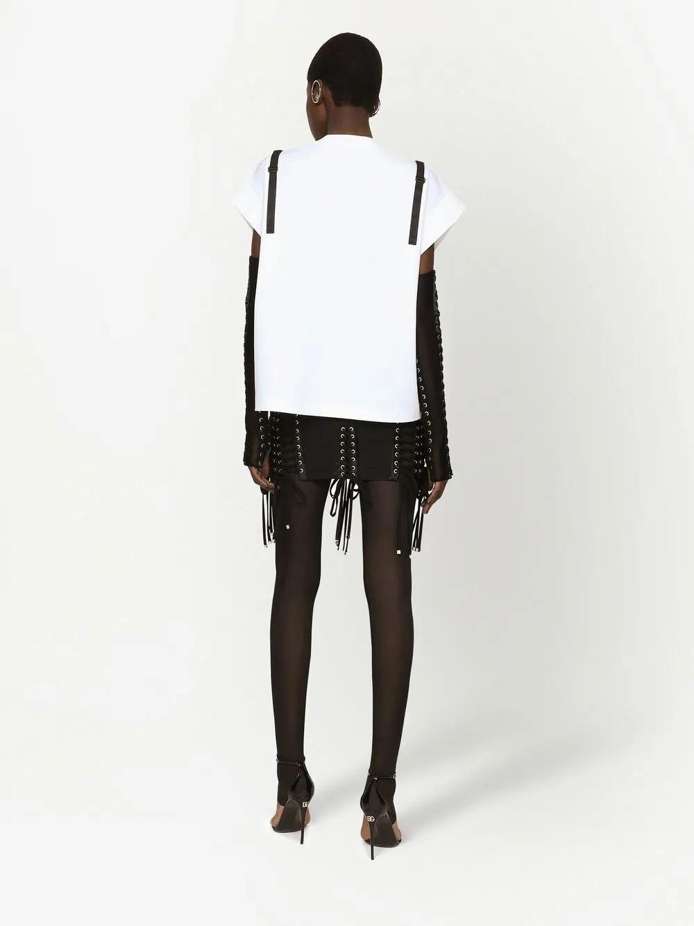 lace-detail bustier T-shirt Product Image