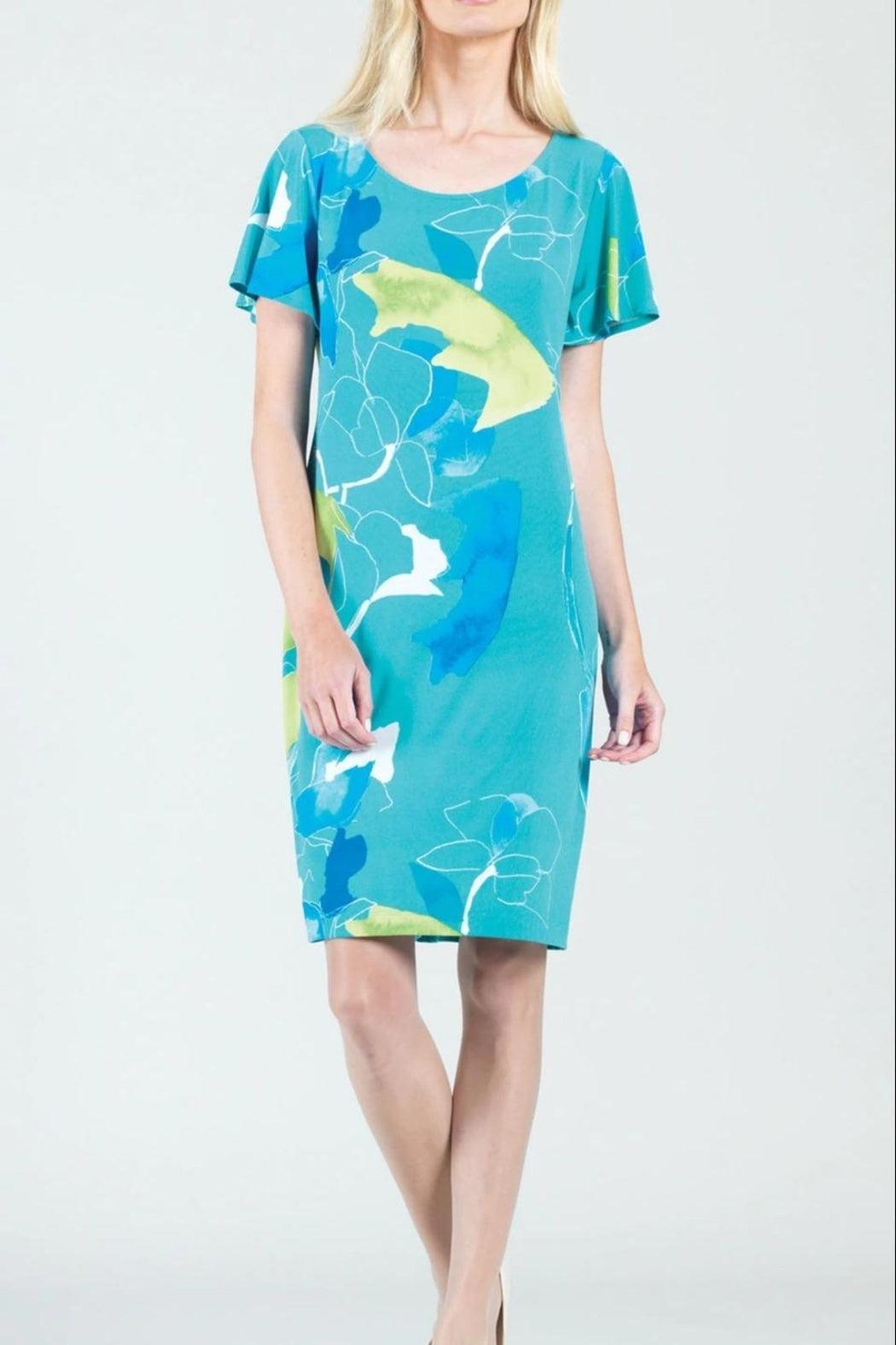 Floral Short-Sleeve Knit-Dress Product Image