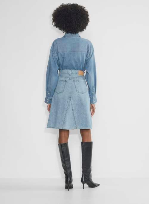 the ’90s midi denim skirt Product Image