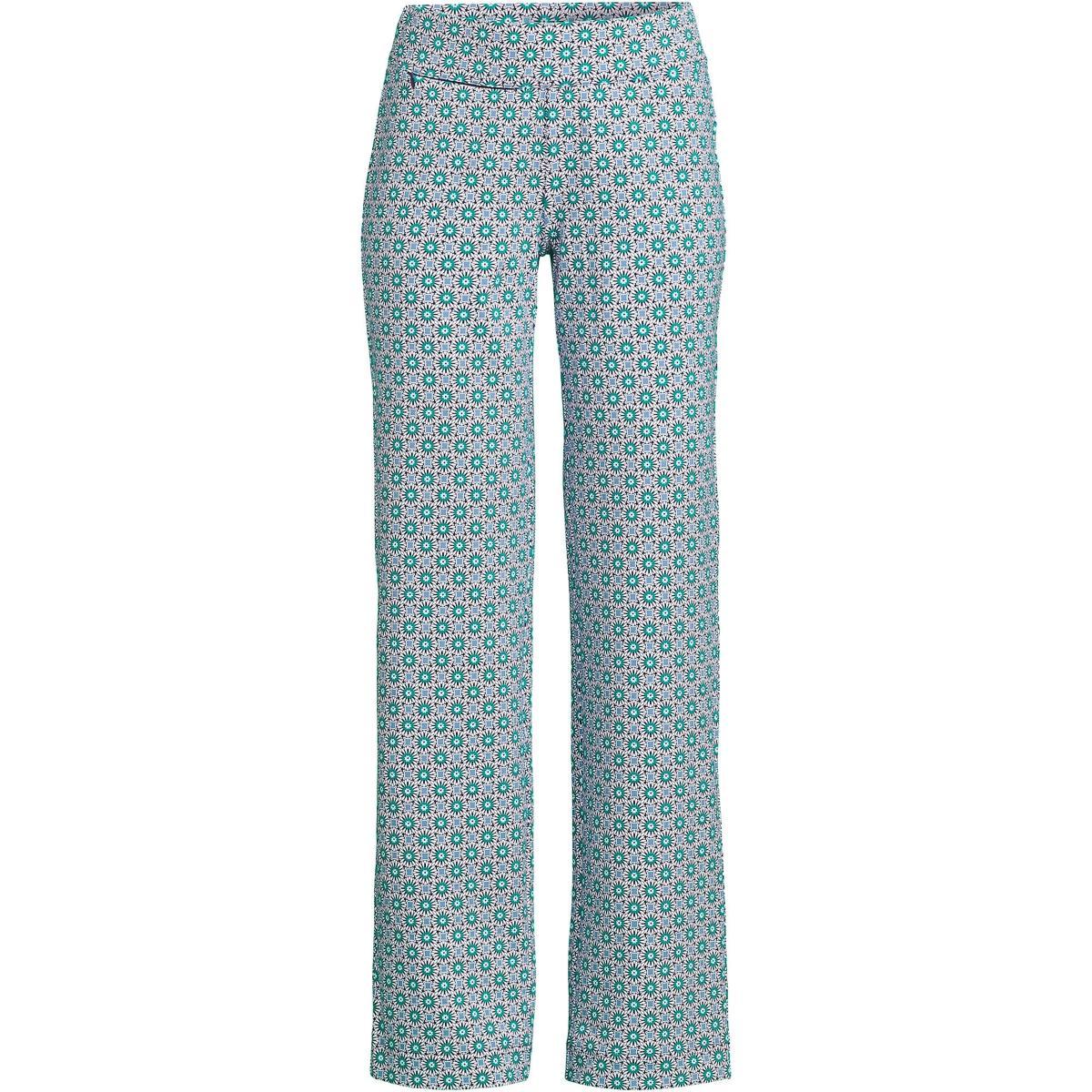 Plus Size Lands' End Starfish Pull-On Straight-Leg Pants, Women's, Size: 1XL, Green Moss Product Image