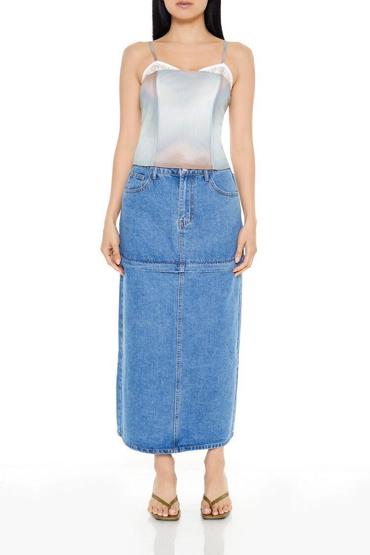 Convertible Denim Maxi Skirt | Forever 21 Product Image