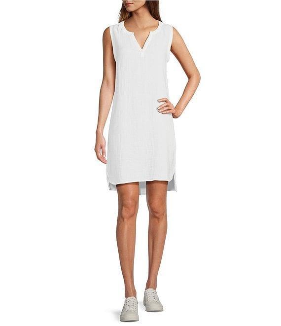 L.L.Bean Cloud Gauze Split V Neckline Sleeveless Cover-Up Dress Product Image
