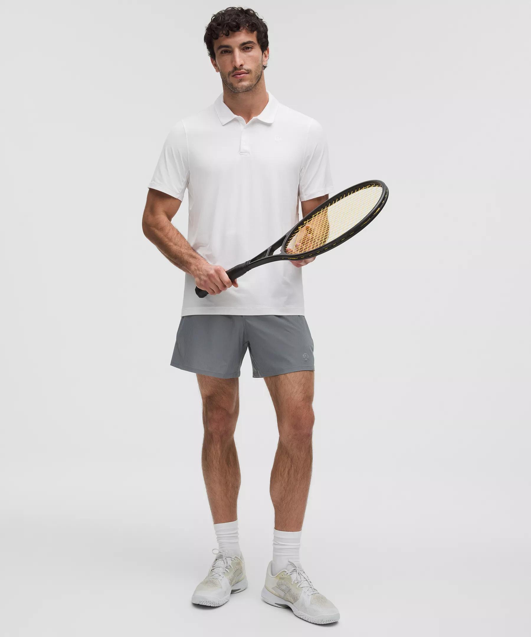 Striped Mesh Tennis Short 5" Product Image