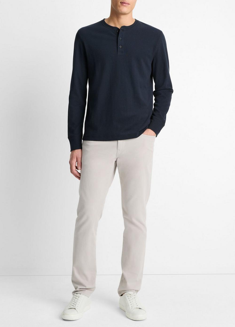 Pima Cotton Waffle Henley Product Image