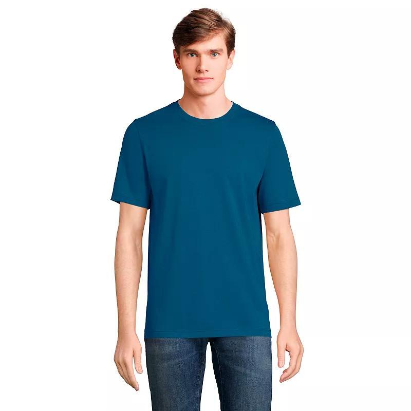 Men's Lands' End Super-T Short Sleeve T-Shirt, Size: Medium, Evening Blue Product Image