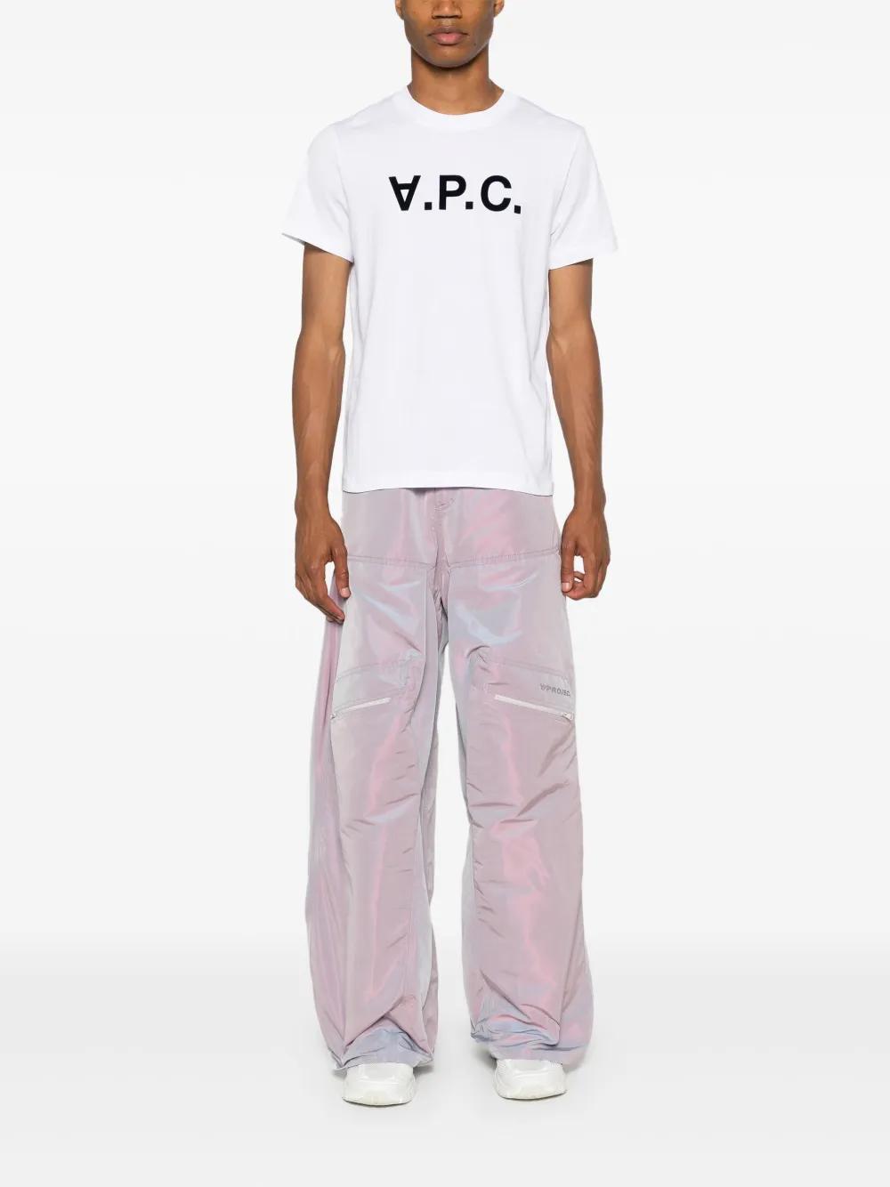 flocked-logo cotton T-shirt Product Image