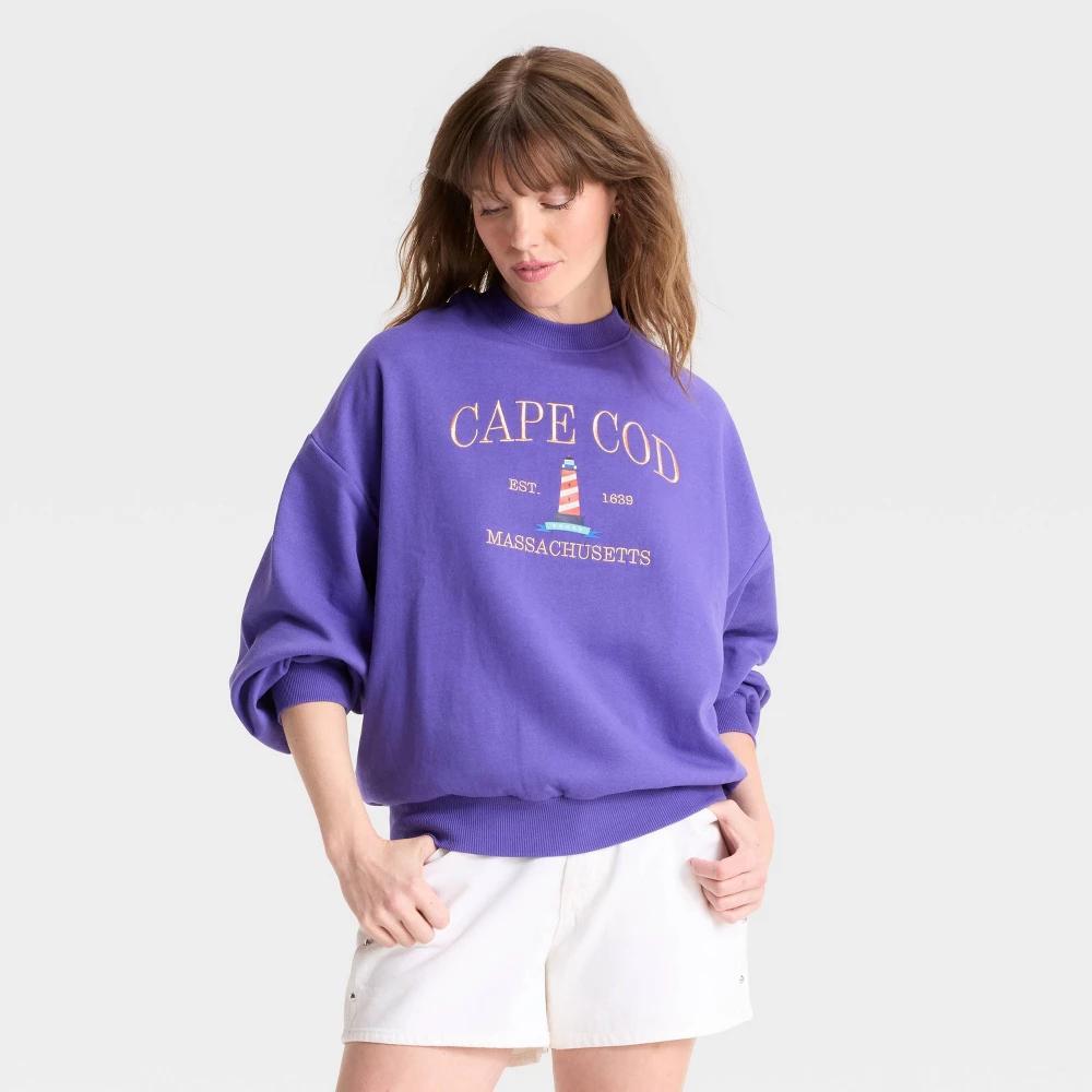 Women's Cape Cod Graphic Sweatshirt - Royal Blue Product Image