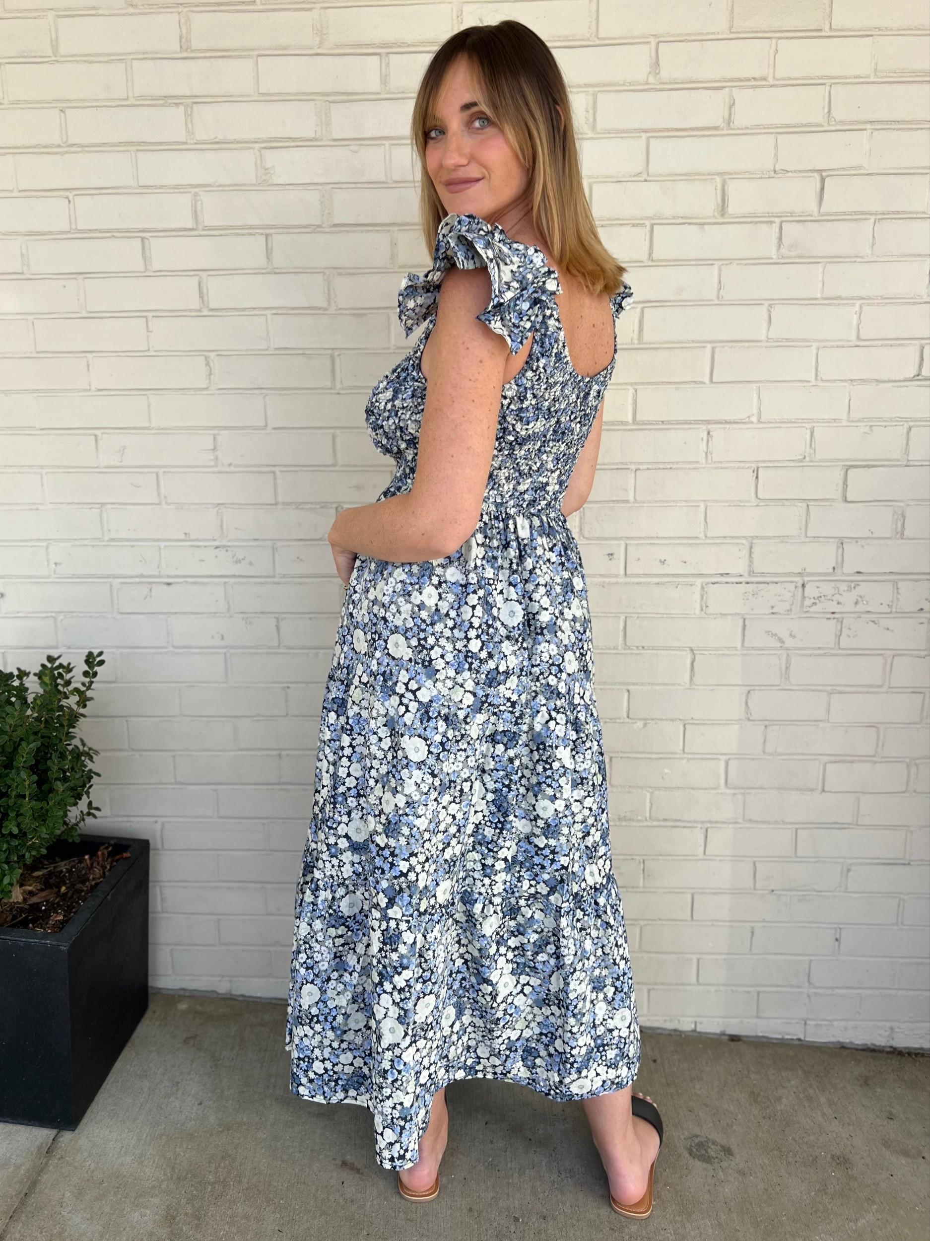 Emmy Flutter Sleeve Midi Dress Product Image