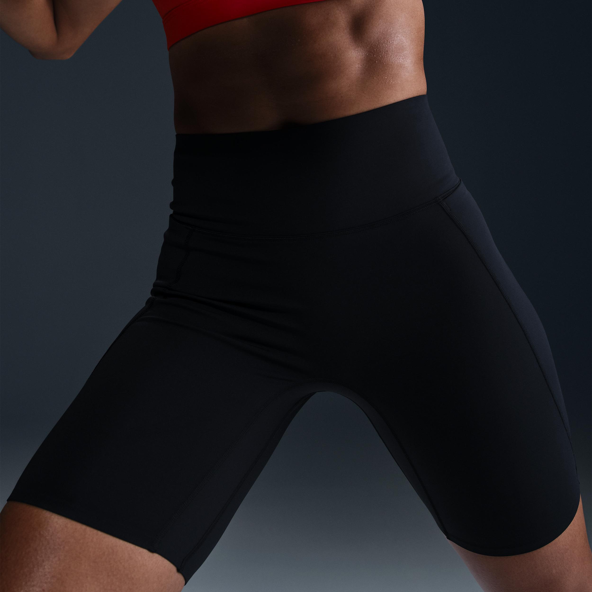 Nike Women's Universa Medium-Support High-Waisted 8" Biker Shorts with Pockets Product Image