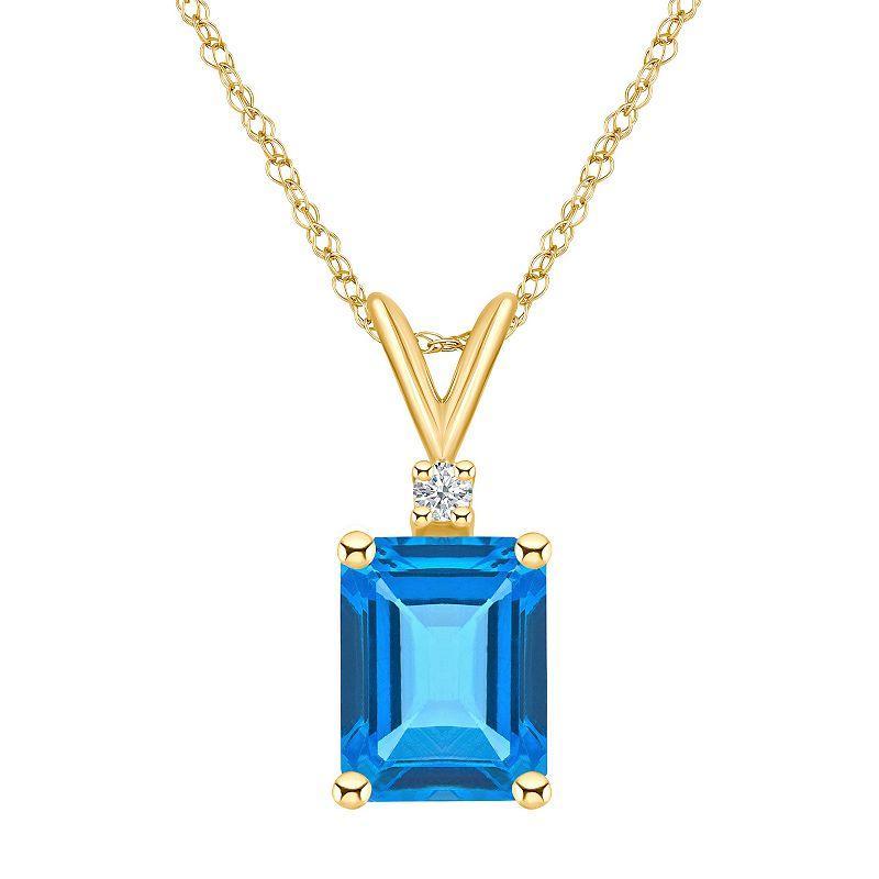 Celebration Gems 14k White Gold Gemstone & Diamond Accent Pendant Necklace, Women's, Size: 18", Purple Product Image