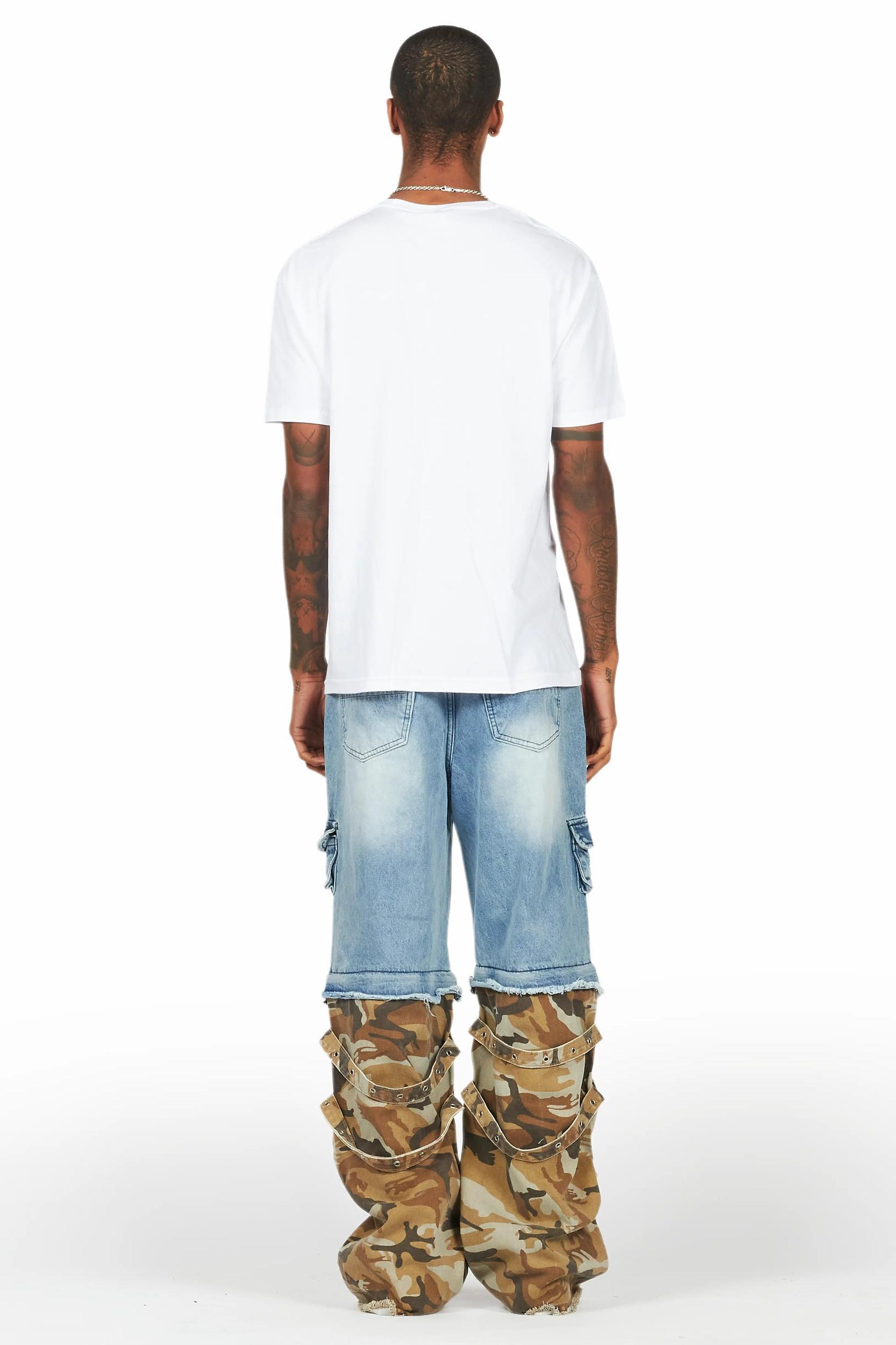 Exxus Light Blue Baggy Fit Jean Male Product Image