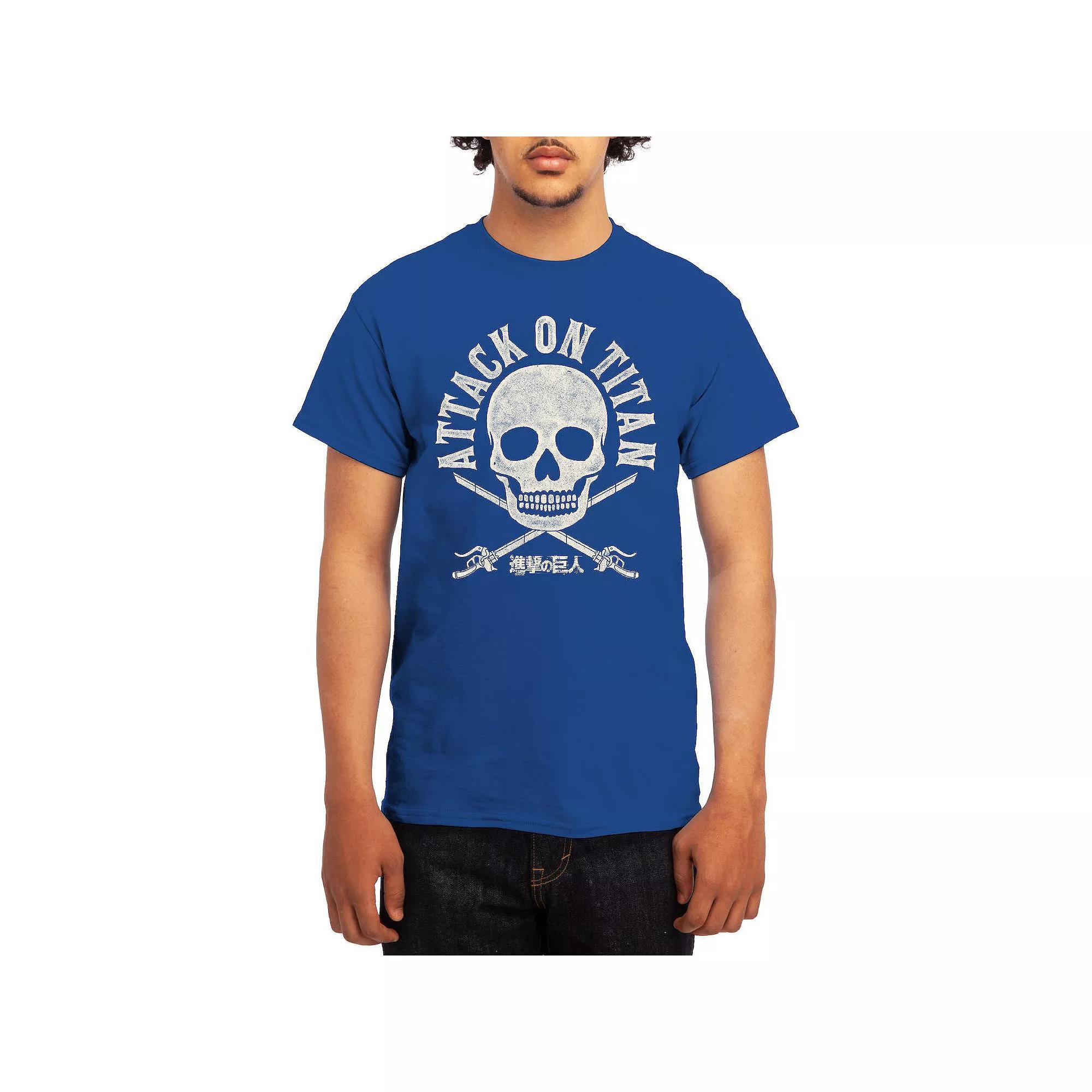 Men's Attack on Titan Red Titan Versus Titan Tee, Boy's, Size: Medium, Blue Product Image