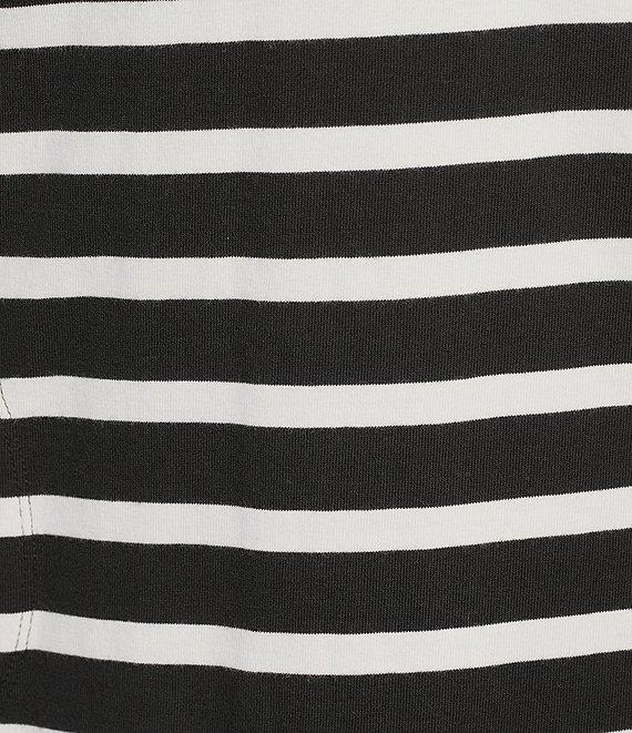 Tommy Bahama Coastal Cabana Horizontal Striped Jersey Collared Split-V Neck Short Sleeve Dress Product Image