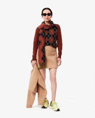 Embroidered Argyle Intarsia Sweater Product Image
