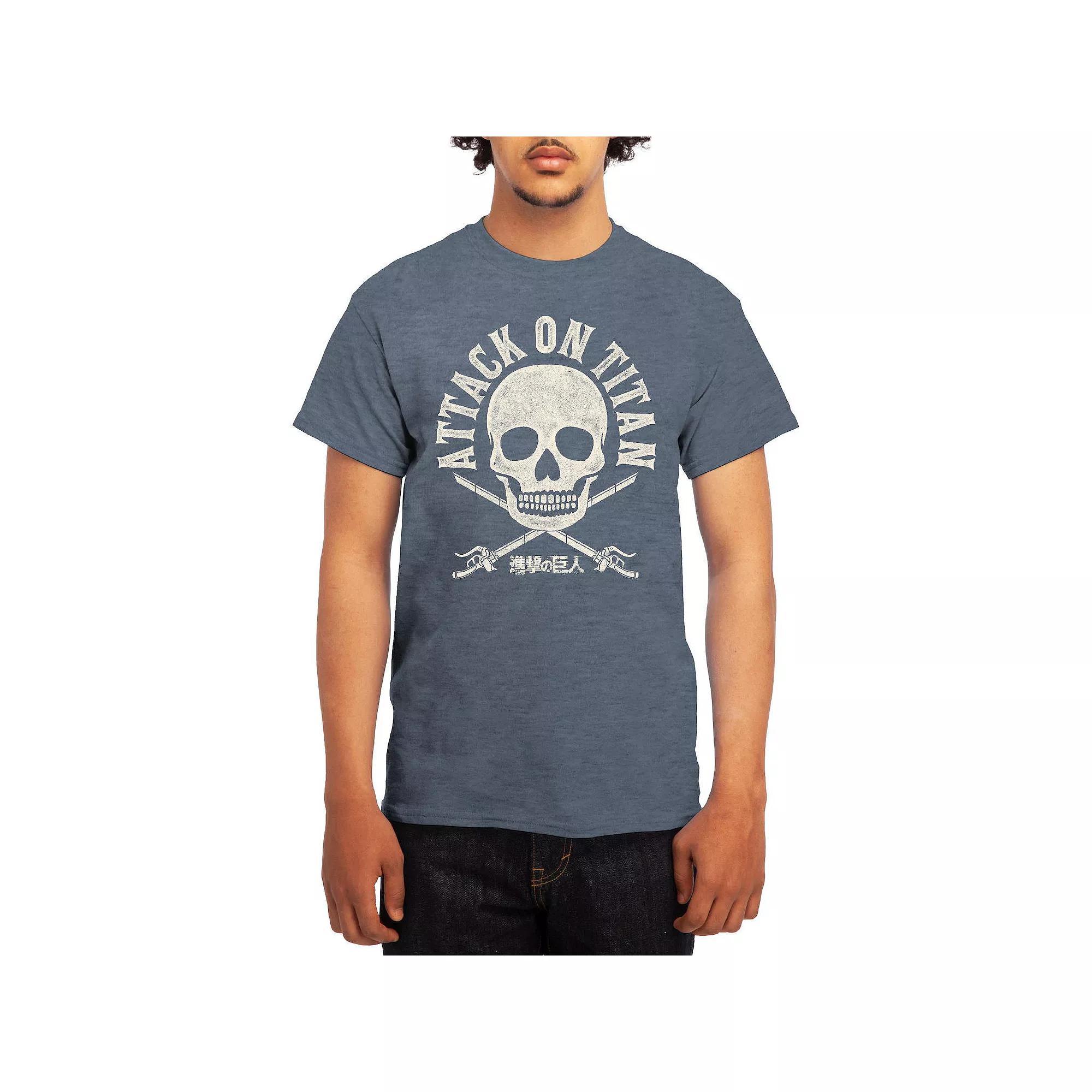 Men's Attack on Titan Punk Scout Crest Graphic Tee, Size: Medium, Green Product Image