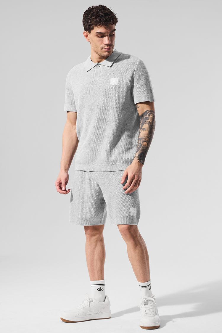 Sports Club Sweater Knit Polo - Athletic Heather Grey Product Image