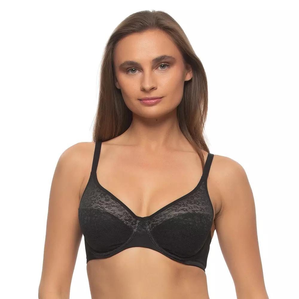 Paramour by Felina Lace Molded Unlined Underwire Bra 115207, Women's, Size: 40 D, Black Product Image