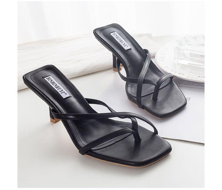 Kitten Heel Thong  Slide Sandals Product Image