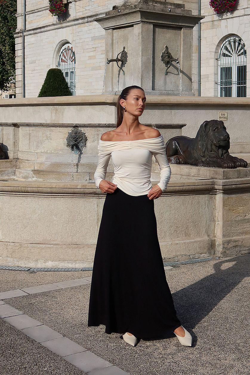Soft Line Flowy Maxi Skirt Product Image