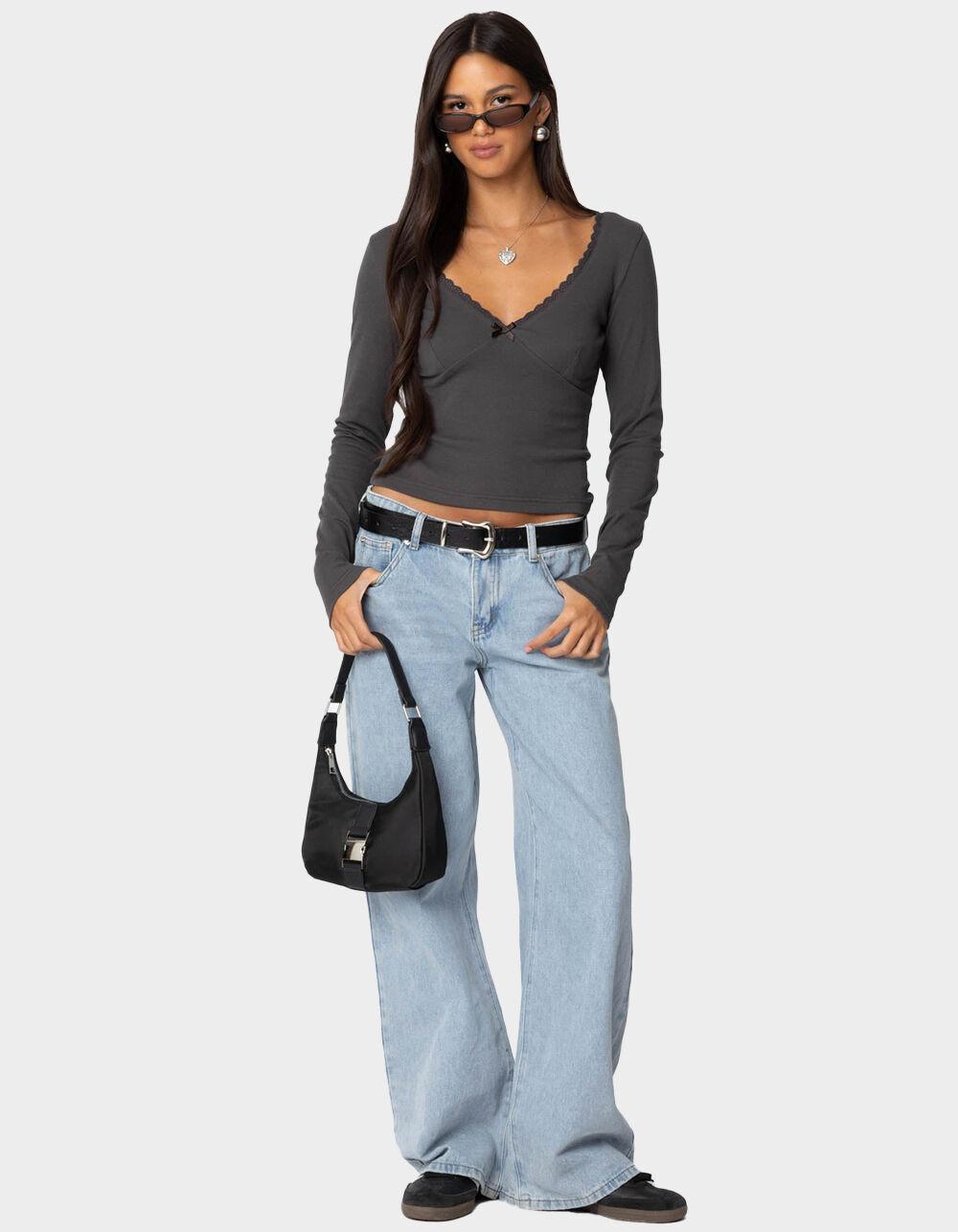 EDIKTED Adrienne Lace Trim Top Product Image