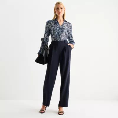 Worthington Womens Long Sleeve Blouse Product Image