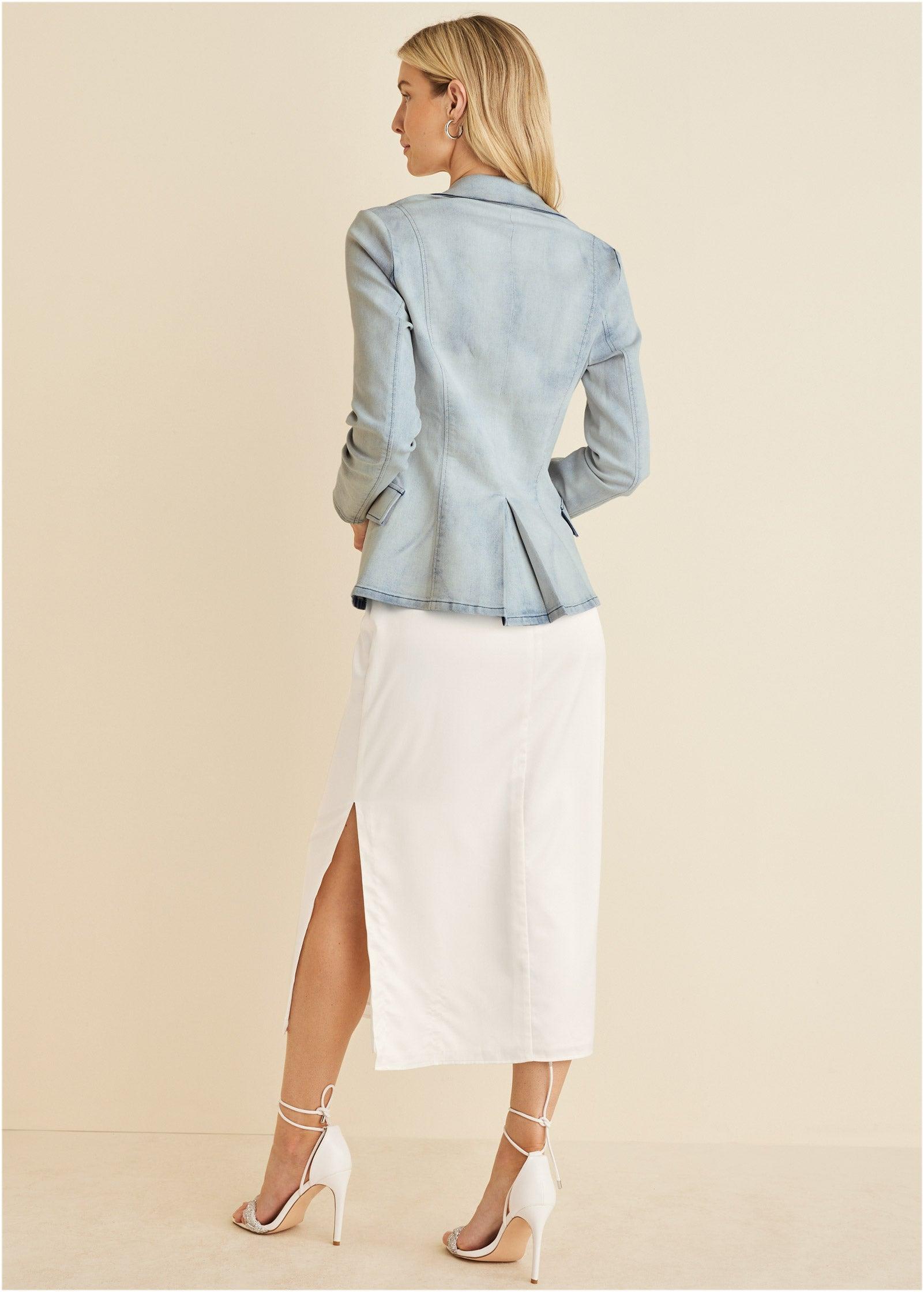 Sweetheart Denim Blazer - Light Wash Product Image