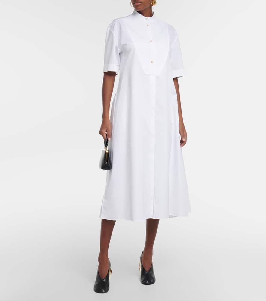 JIL SANDER Cotton Midi Dress In White Product Image