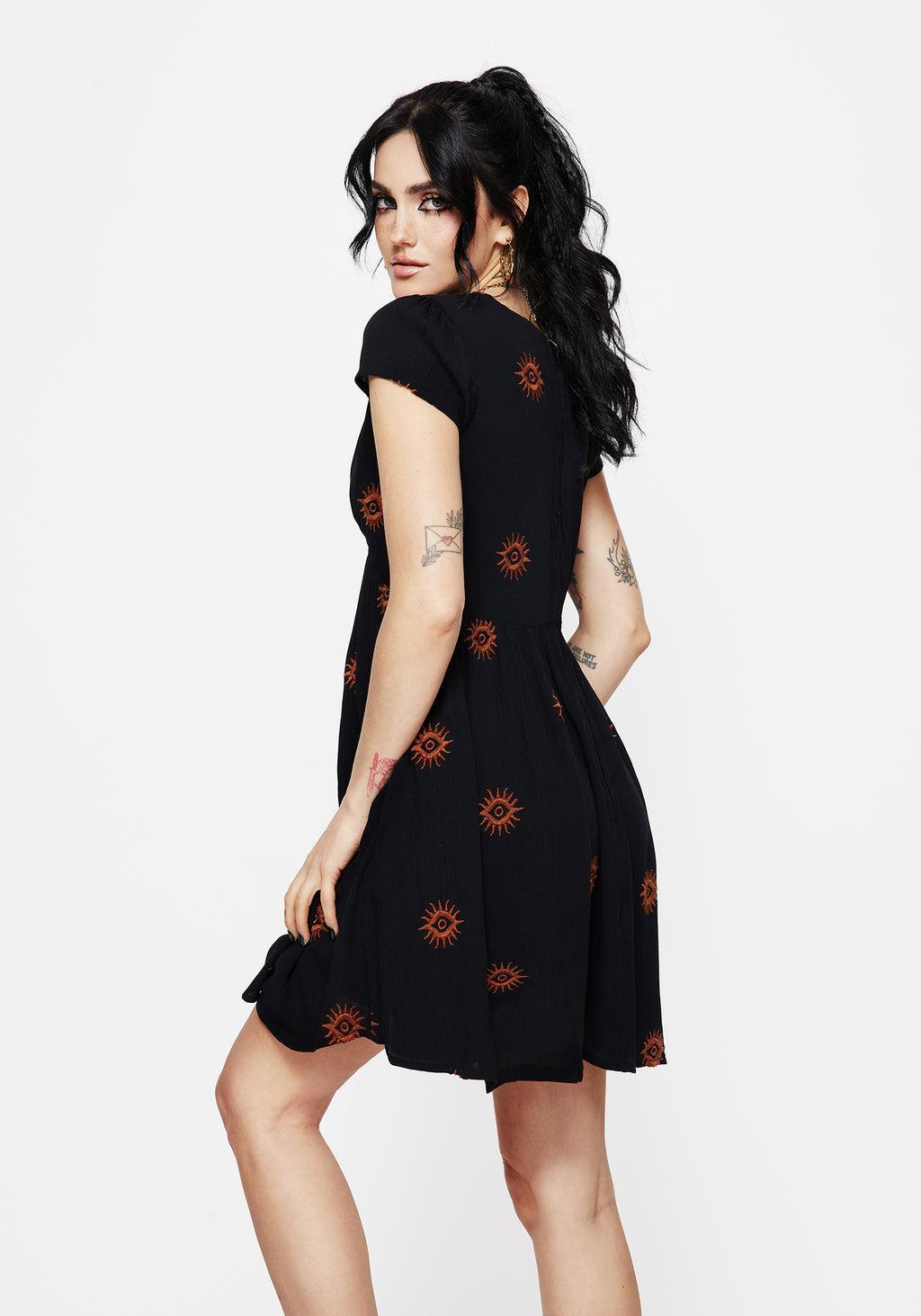 Solstice Embroidered Smock Mini Dress Product Image