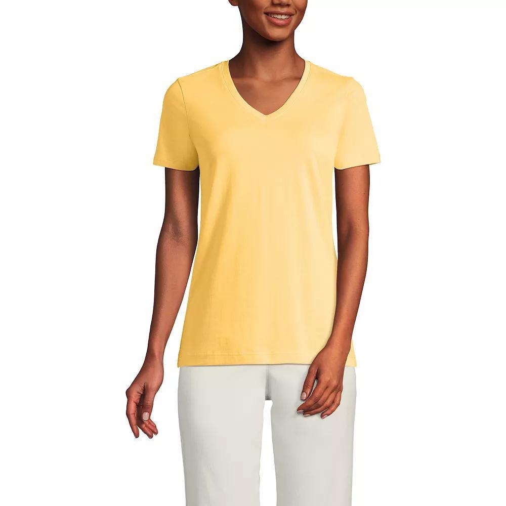 Women's Lands' End Relaxed-Fit Supima Cotton V-Neck Tee, Size: Small, Soft  Blue Product Image