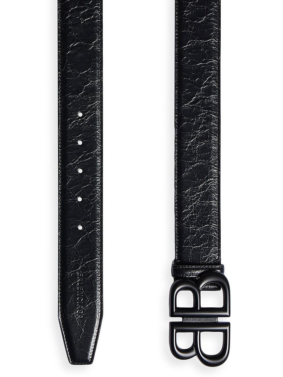 Mens Monaco BB Logo Calfskin Belt Product Image
