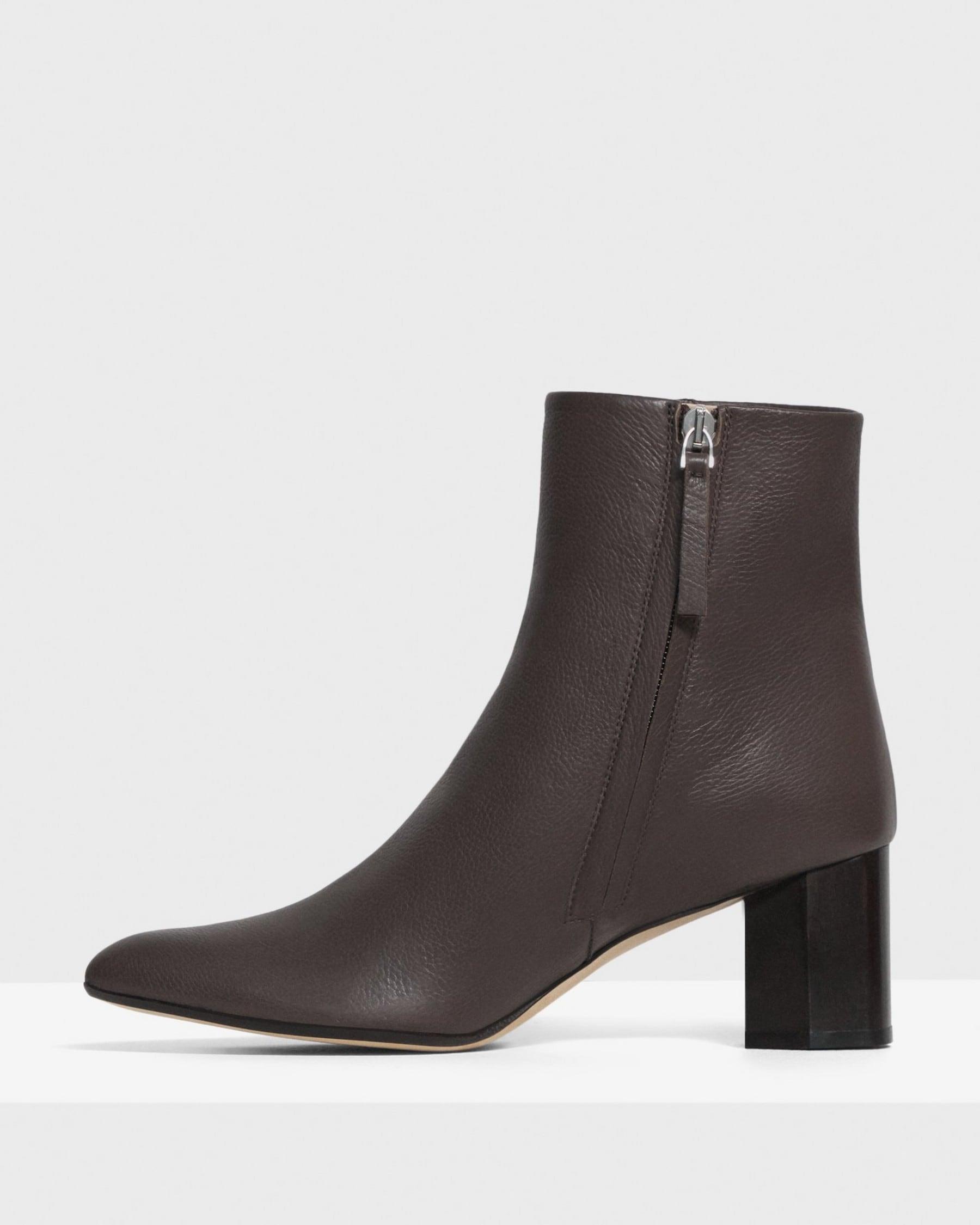 Ankle Bootie in Leather Product Image