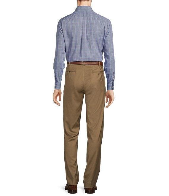 Roundtree & Yorke TravelSmart Luxury Gabardine Ultimate Comfort Classic Fit Non-Iron Flat Front Dress Pants Product Image