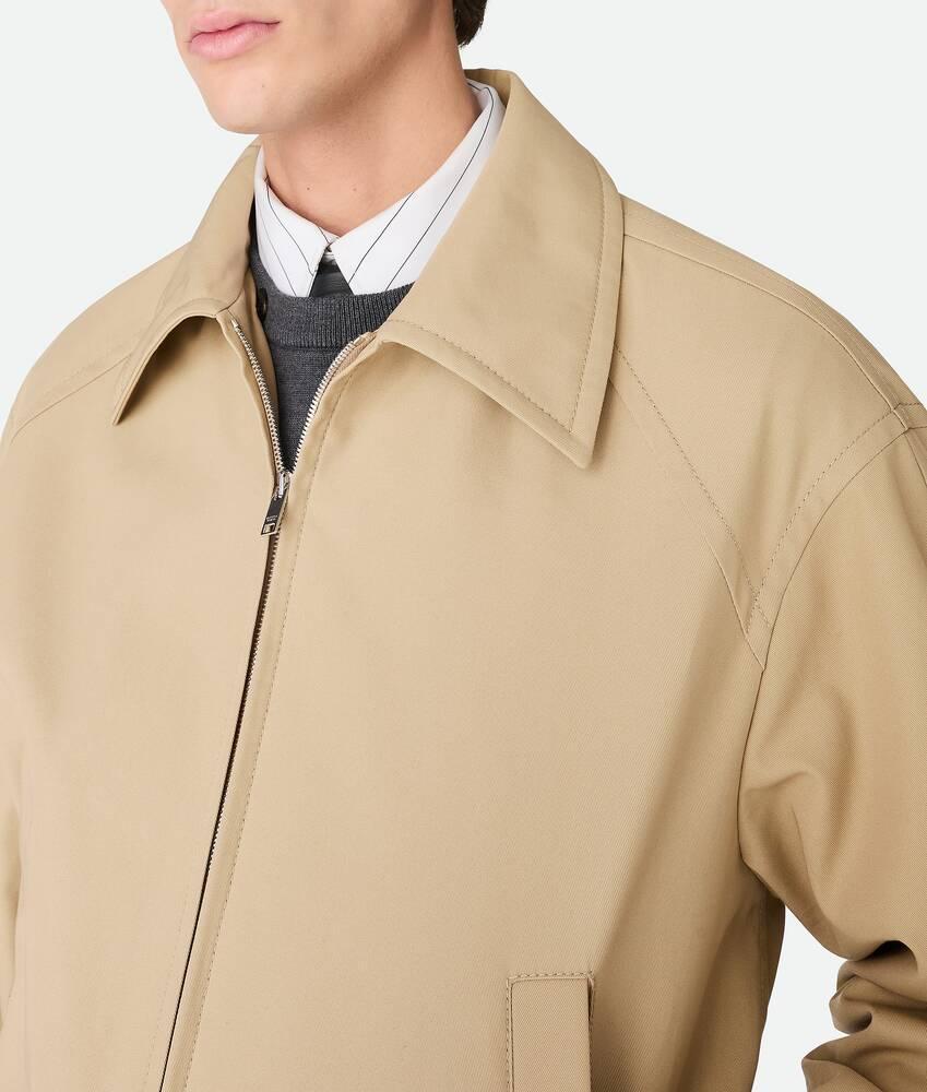 Men's Cotton Twill Blouson in Beige Product Image