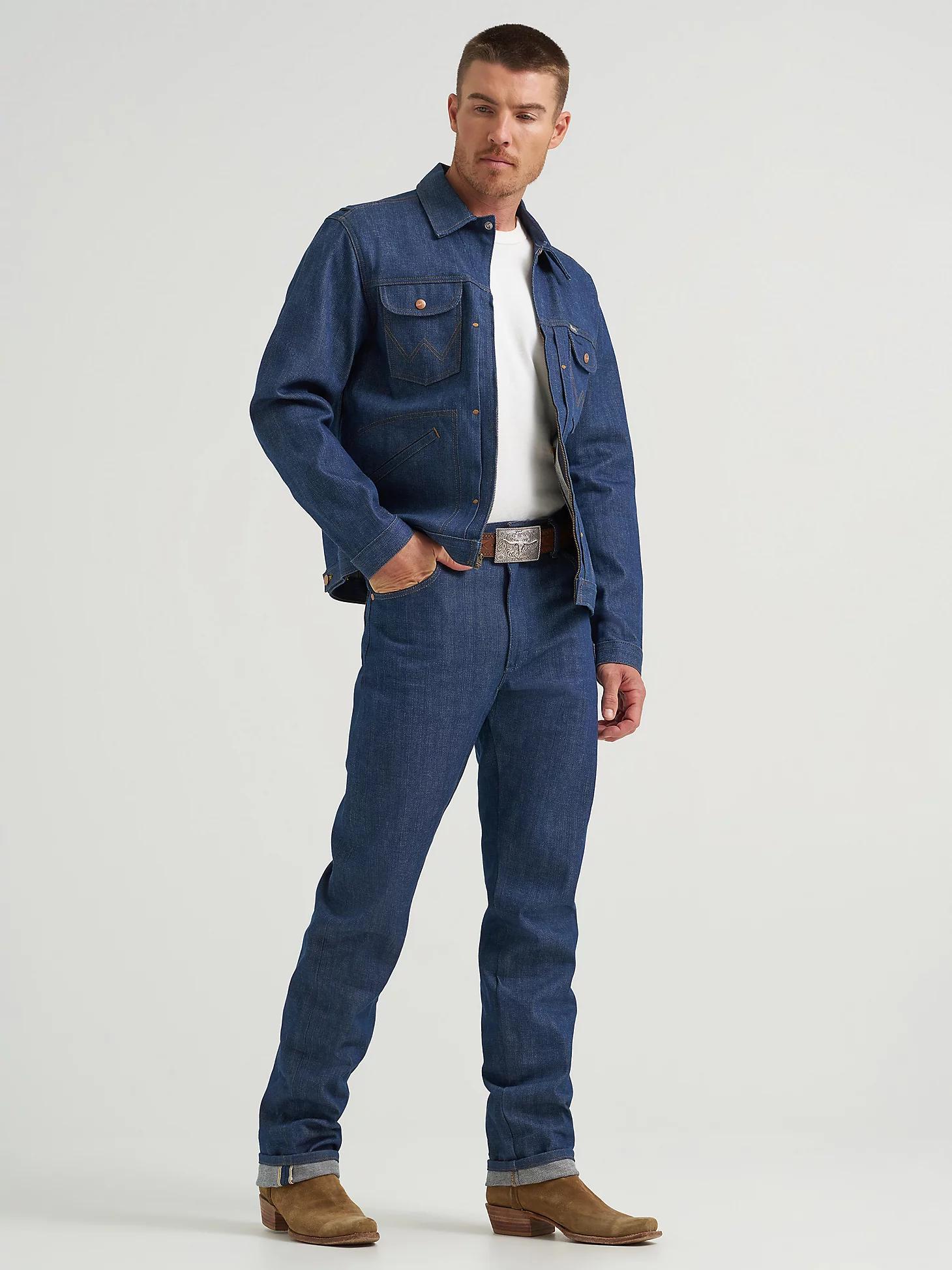 Men's Raw Japanese Selvedge Denim Jacket | Men's JACKETS & OUTERWEAR | Wrangler® Product Image