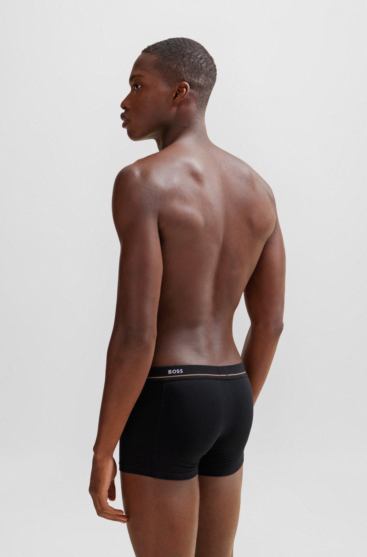 Five-pack of stretch-cotton trunks with logo waistbands Product Image