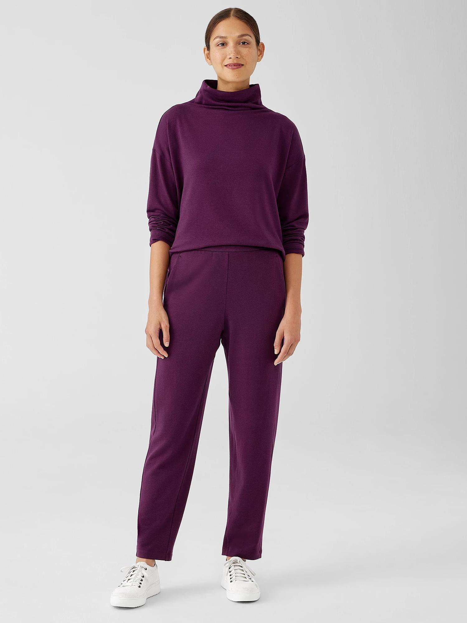 EILEEN FISHER Cozy Brushed Terry Hug Slouchy Pantfemale Product Image
