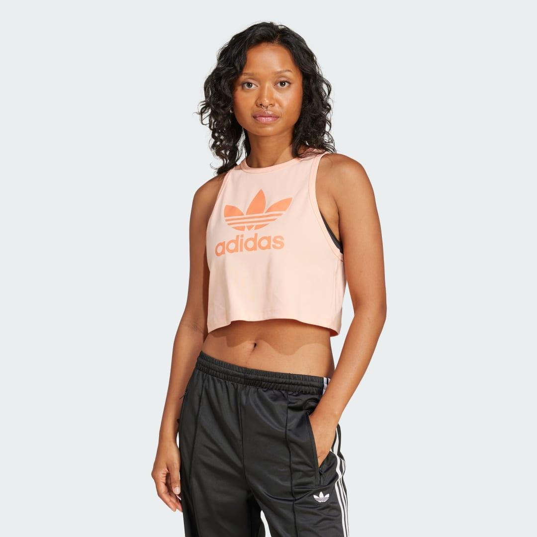 adidas Trefoil Tank Top Black S Womens Product Image