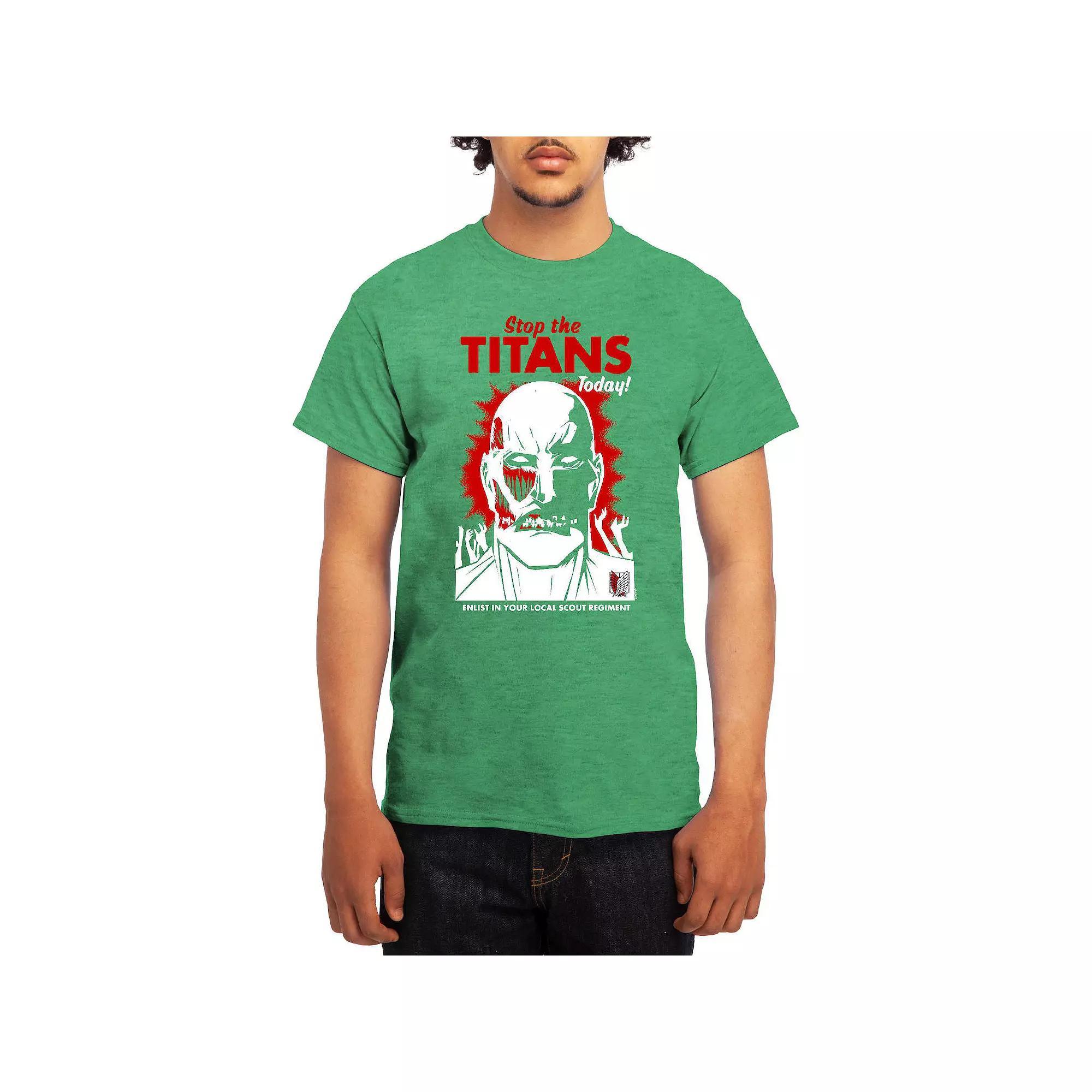 Men's Attack on Titan Titan Versus Armin Tee, Boy's, Size: XL, Blue Product Image