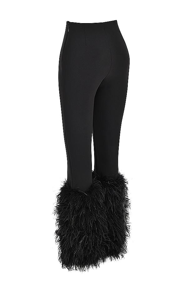 Nicolette  black trimmed trousers Product Image