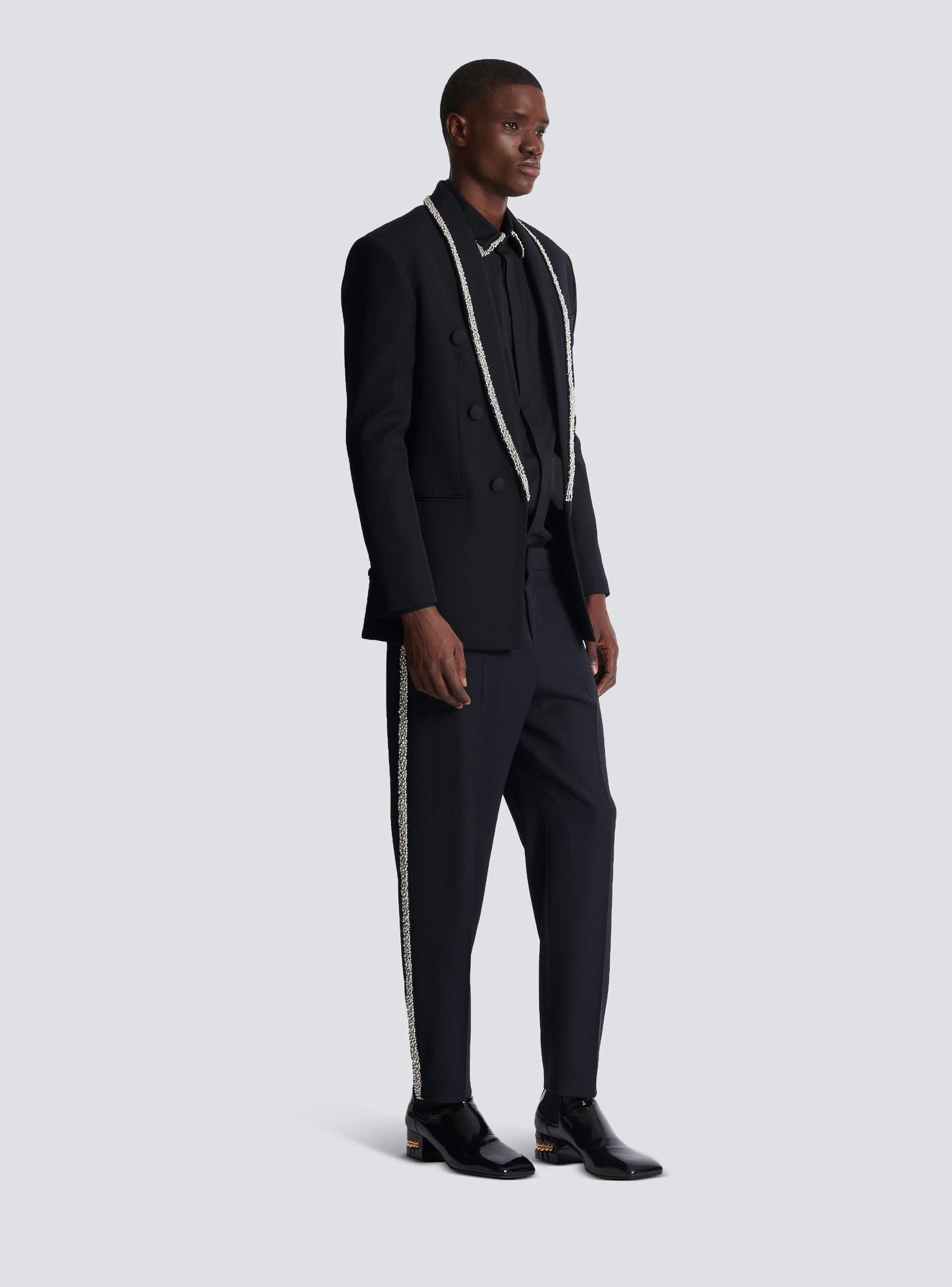 Grain de poudre jacket with embroidered collar Product Image