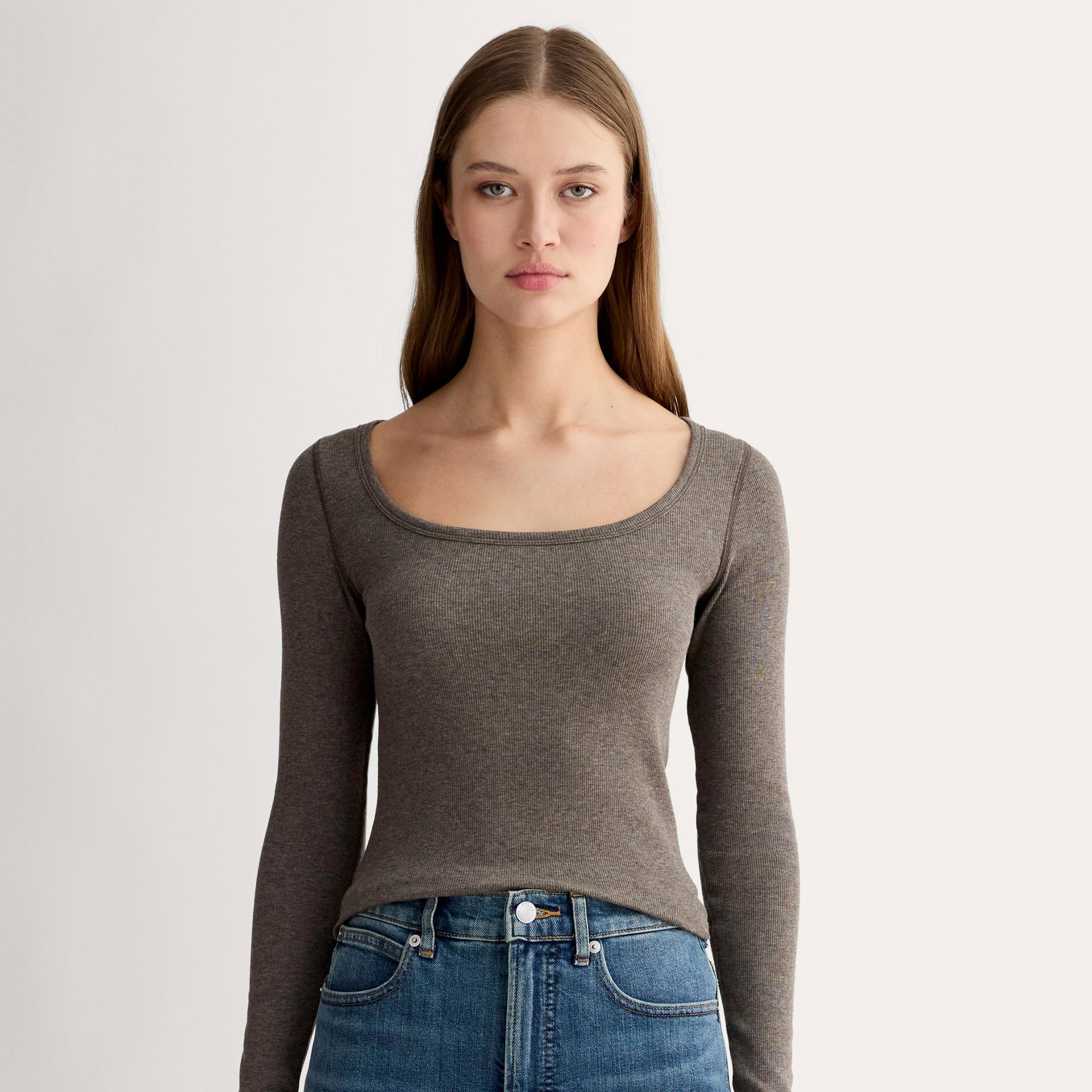 Womens Luxe Rib Long-Sleeve Scoop-Neck T-Shirt by Everlane Product Image