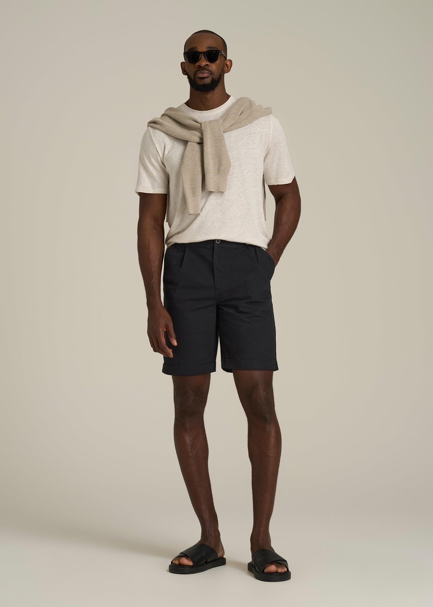 Bermuda Shorts for Tall Men in Black Product Image