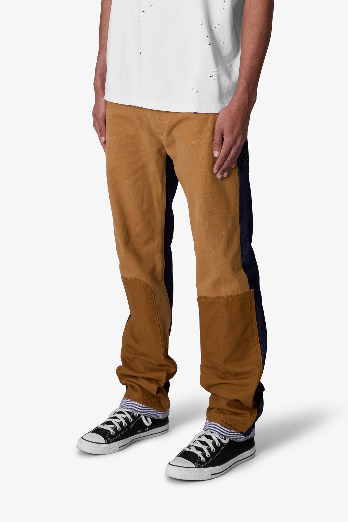 V727 Mixed Canvas Baggy Denim - Multi Product Image