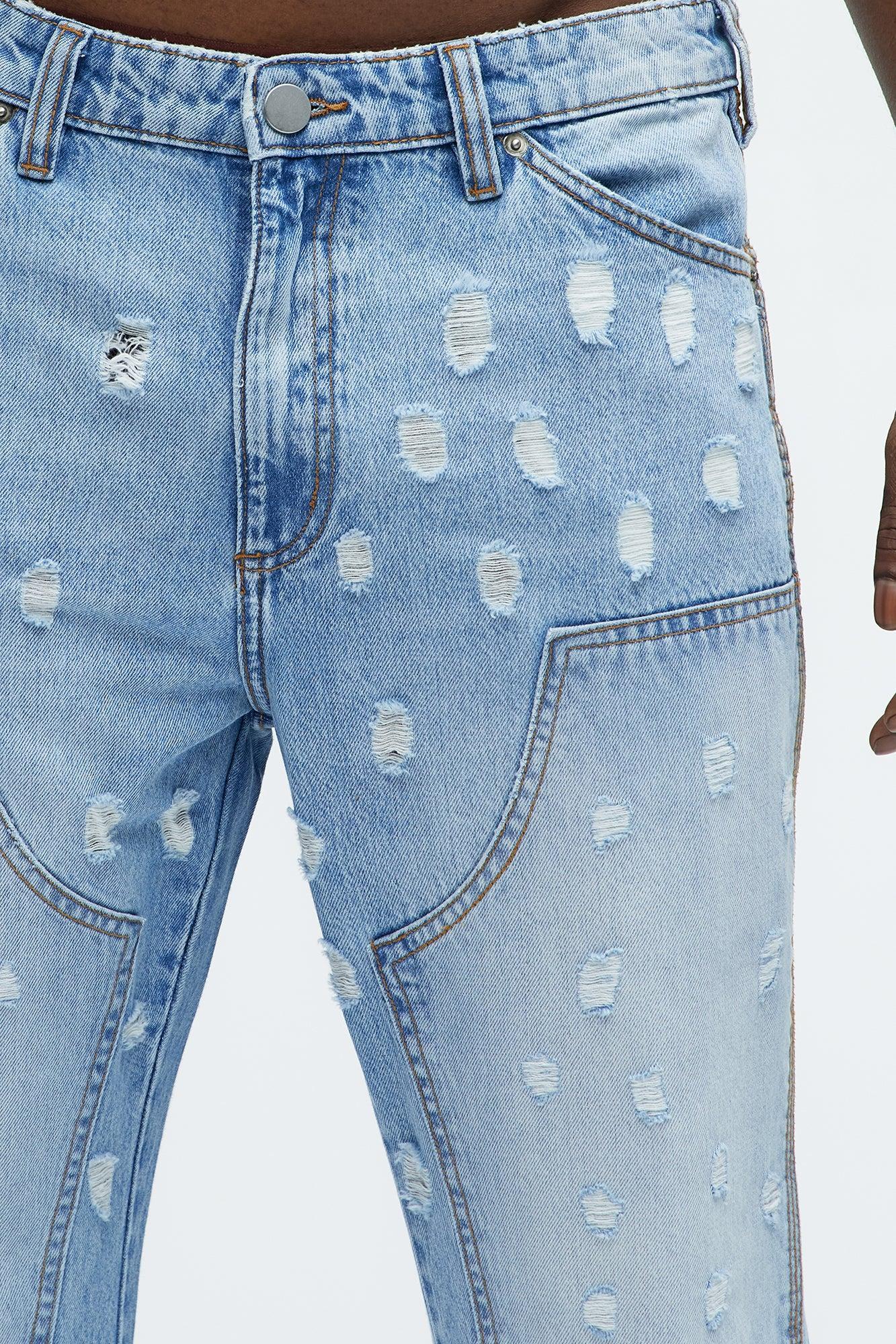 Pressure Points Straight Jeans - Light Wash Product Image