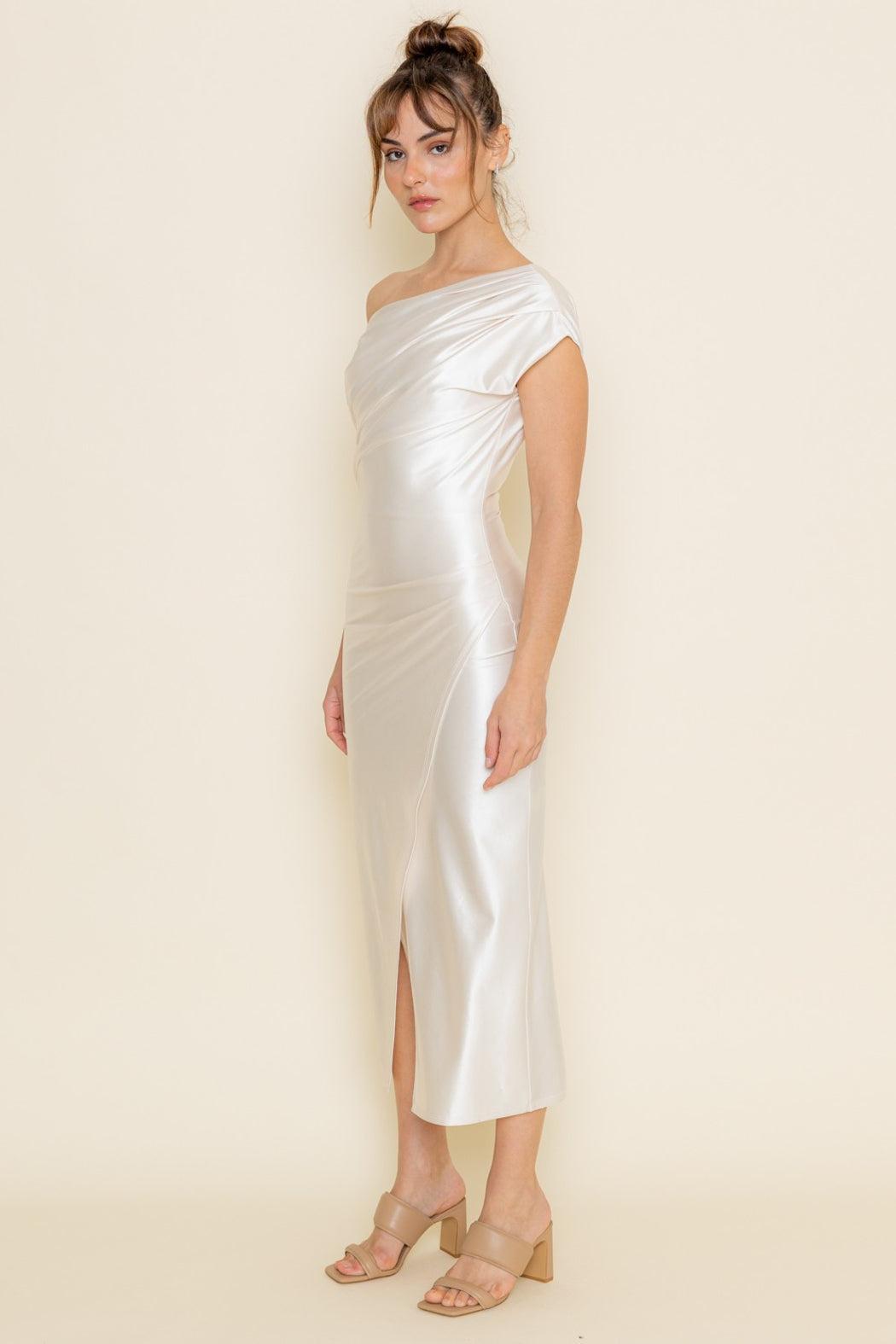 Asymmetric Ruched Dress Product Image