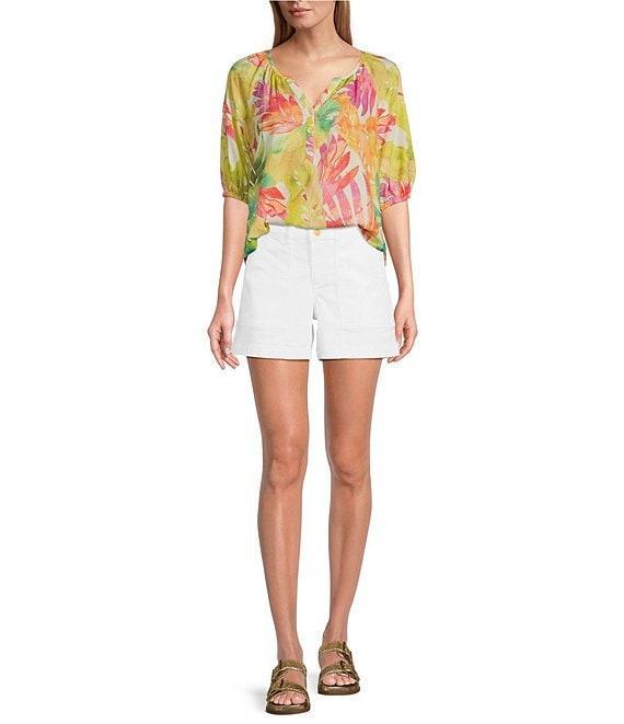 Tommy Bahama Ella Flat Front Stretch Denim Shorts Product Image