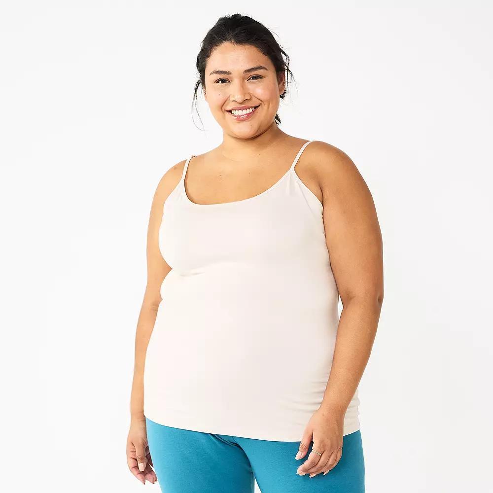 Plus Size Sonoma Goods For Life® Spaghetti Strap Cami, Women's, Size: 1XL, Lea Pink Product Image