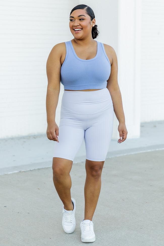 Heavy Hitter Periwinkle Biker Shorts FINAL SALE Product Image