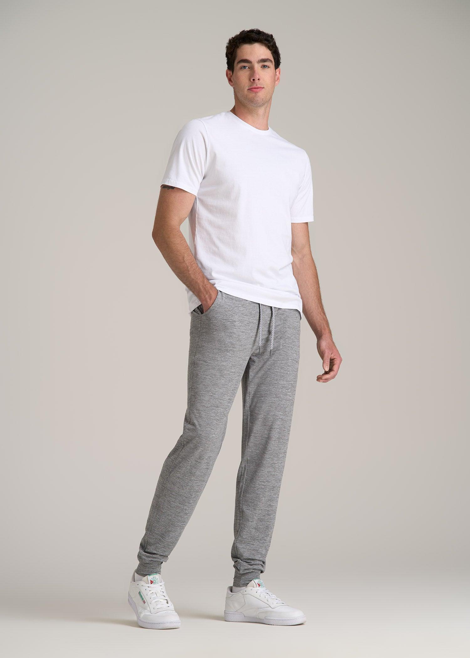 Weekender Stretch Lounge Joggers for Tall Men in Heathered Grey Product Image